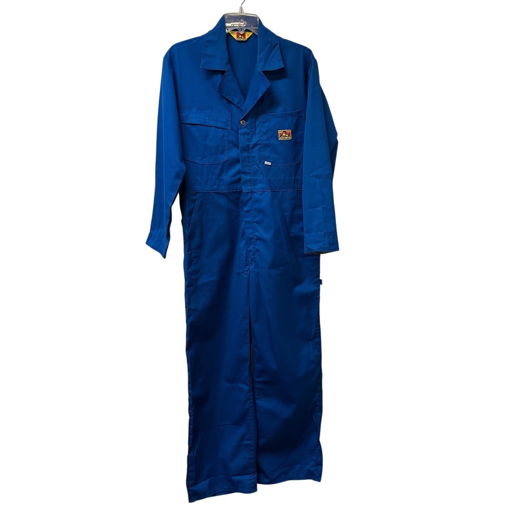Vintage Ben Davis Mens Blue Long Sleeve Workwear Coveralls Union Made 38S int